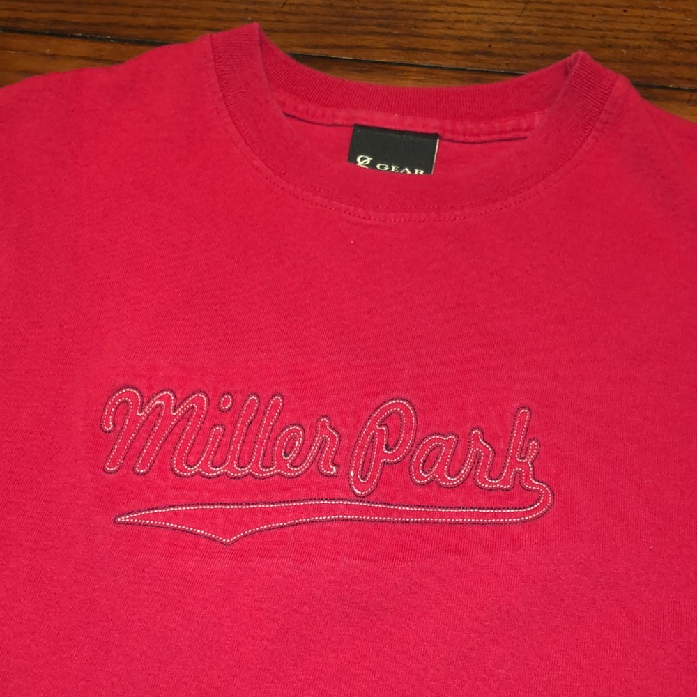 Miller Park Embroidered T Shirt Brewers M